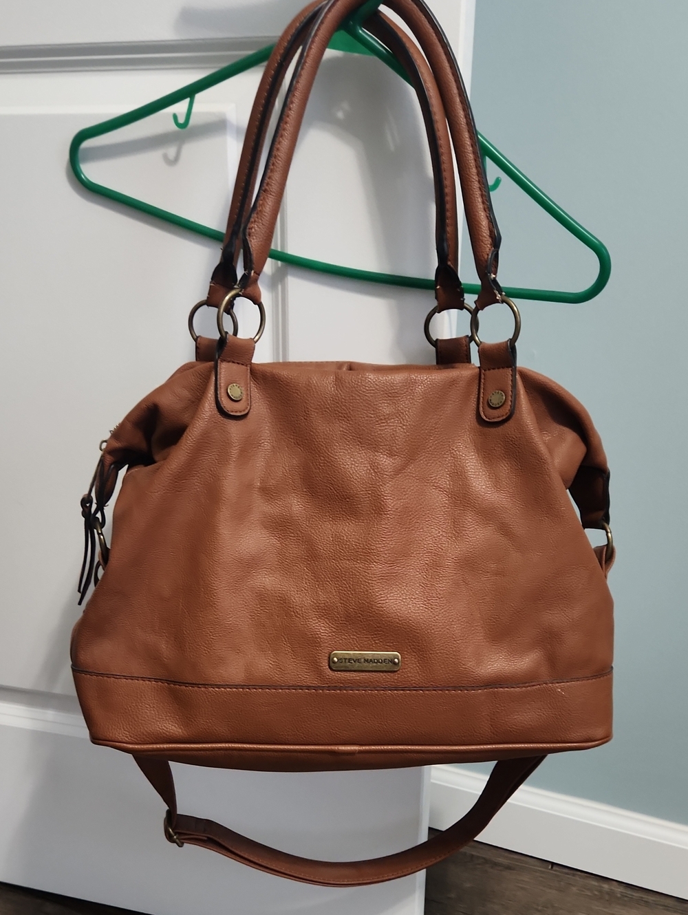 Steve Madden Cognac Brown Shoulder Tote